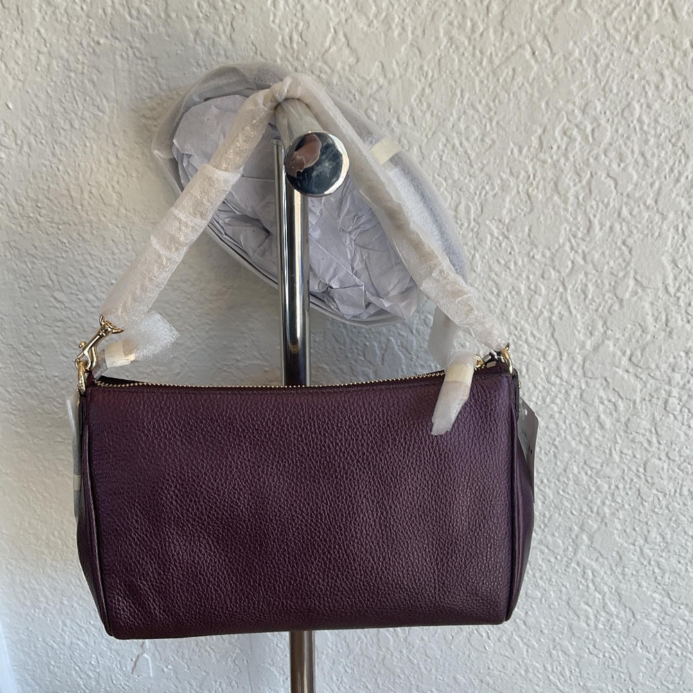 NWT Coach Metallic Raspberry Convertible Crossbody - Picture 2 of 4